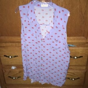 Sleeveless Button Down